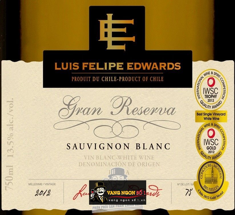 Kết quả hình ảnh cho luis felipe edwards gran reserva sauvignon blanc