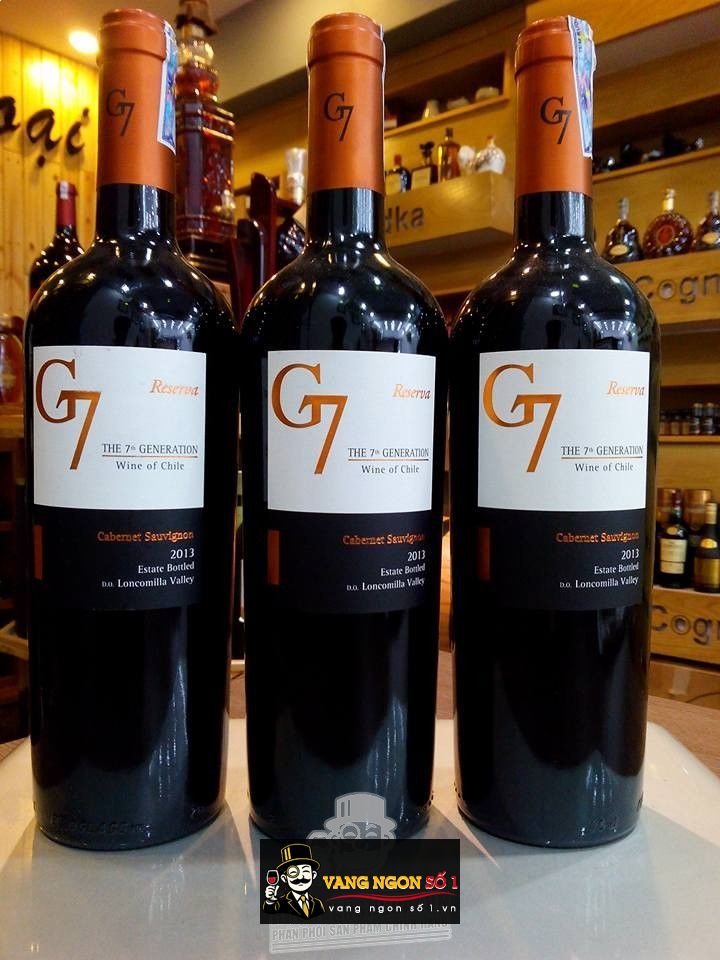 Káº¿t quáº£ hÃ¬nh áº£nh cho g7 reserva cabernet sauvignon