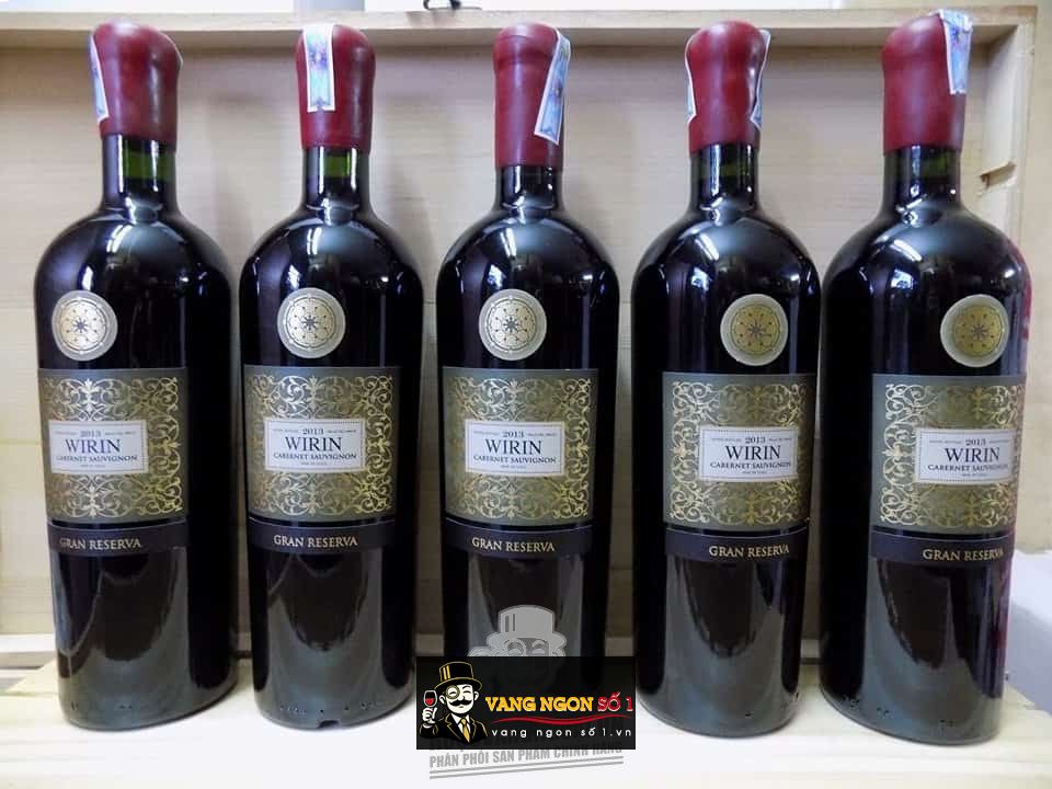 Kết quả hình ảnh cho vang chile WIRIN Gran reserva cabernet