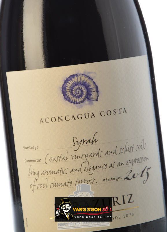 Káº¿t quáº£ hÃ¬nh áº£nh cho ACONCAGUA COSTA syrah ERRAZURIZ