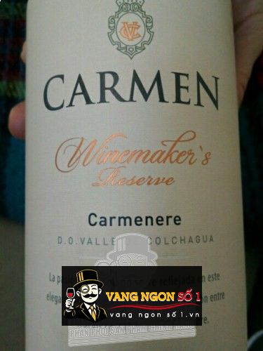 Kết quả hình ảnh cho carmen winemaker's carmenere