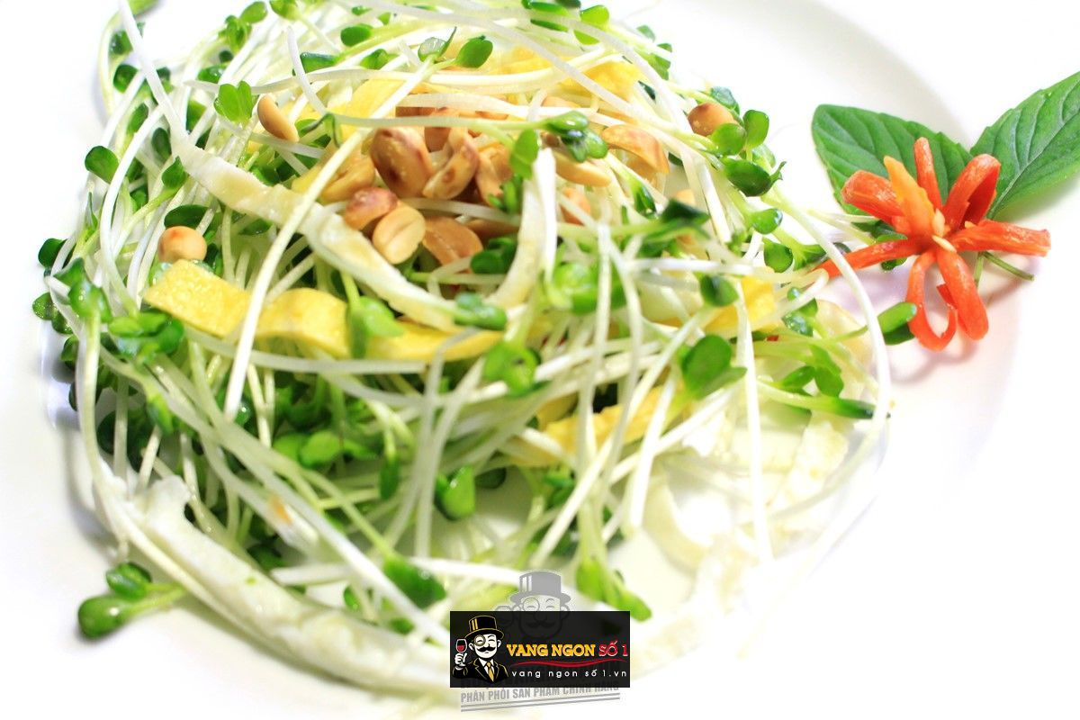 Món Salad rau mầm – Quán cá bờ sông Phiến Hoan – Lựa chọn số 1 cho ...