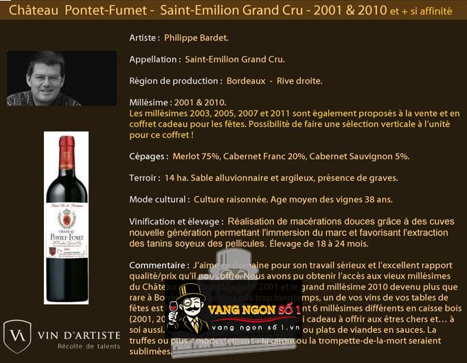 Kết quả hình ảnh cho chateau pontet fumet 2010