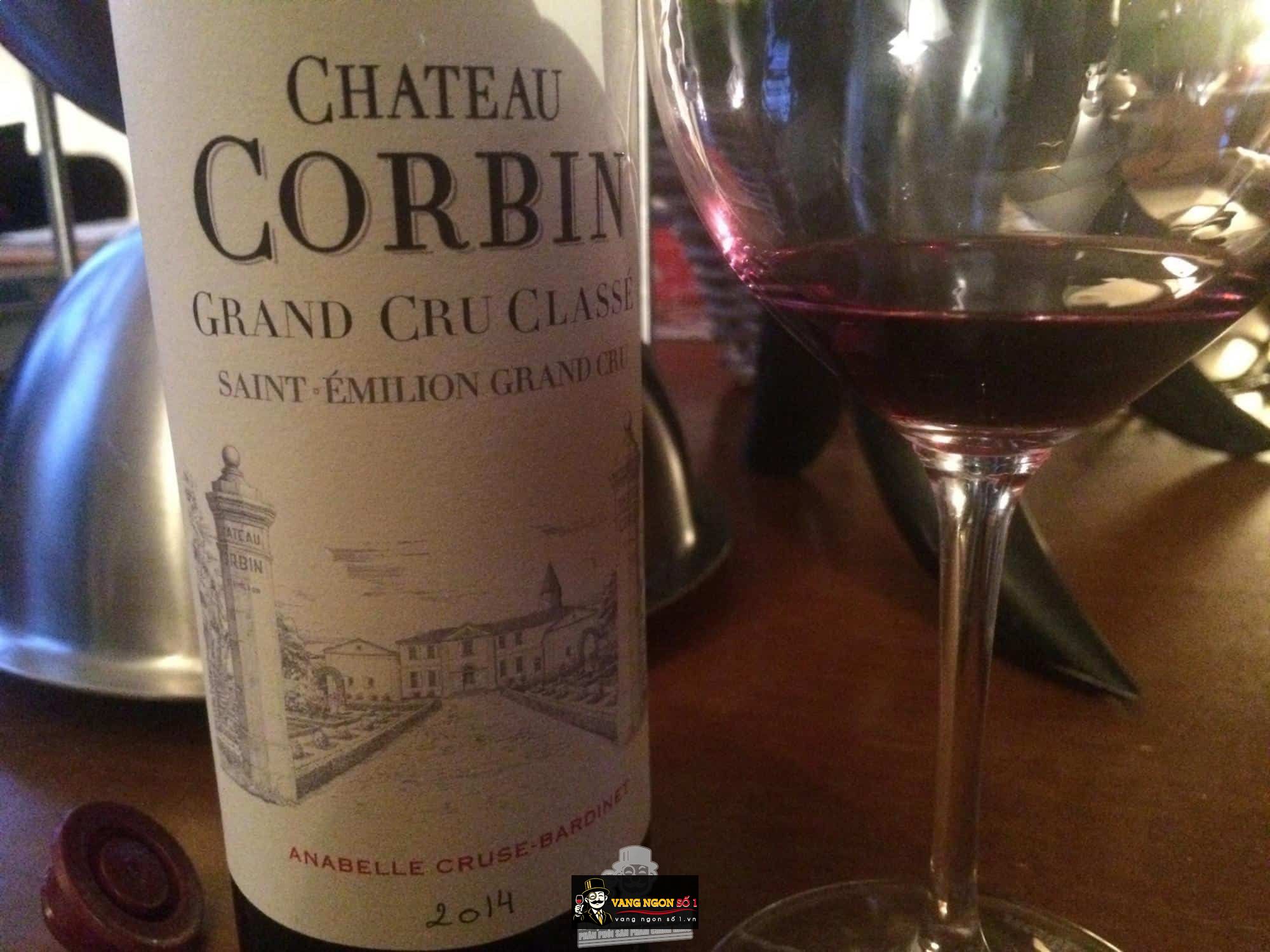 Kết quả hình ảnh cho vang pháp chateau corbin