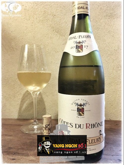 Kết quả hình ảnh cho vidal fleury cotes du rhone blanc 2015