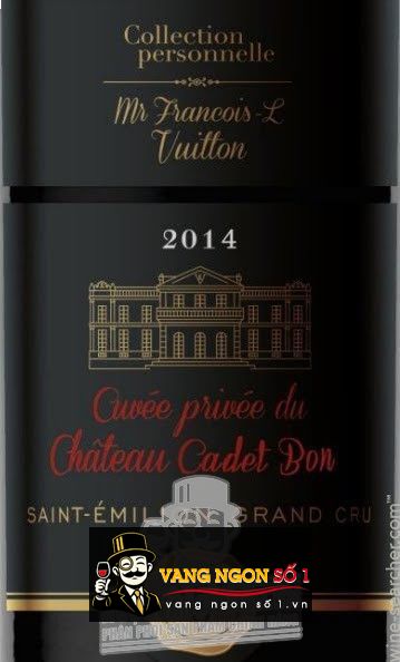 Kết quả hình ảnh cho Cuvee privee du chateau cadet bon 2014
