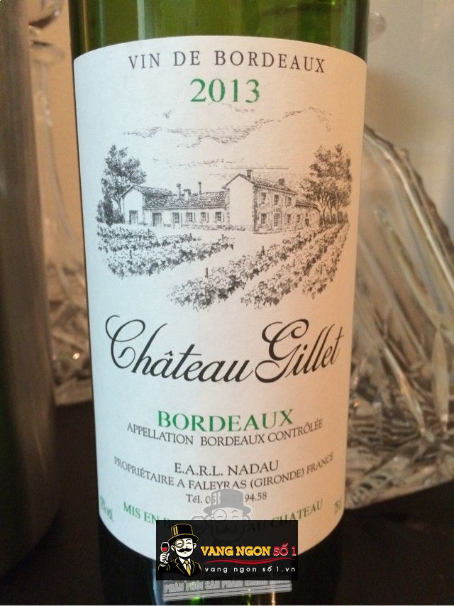 Kết quả hình ảnh cho CHATEAU GILLET bordeaux