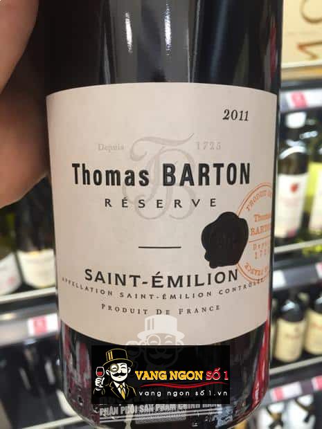 Rượu vang Thomas Barton Reserve St. Emilion