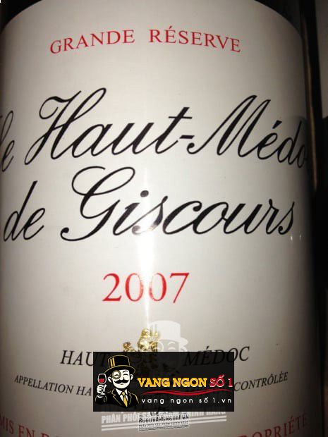 Vang Pháp Le Haut Medoc de Giscours 2012