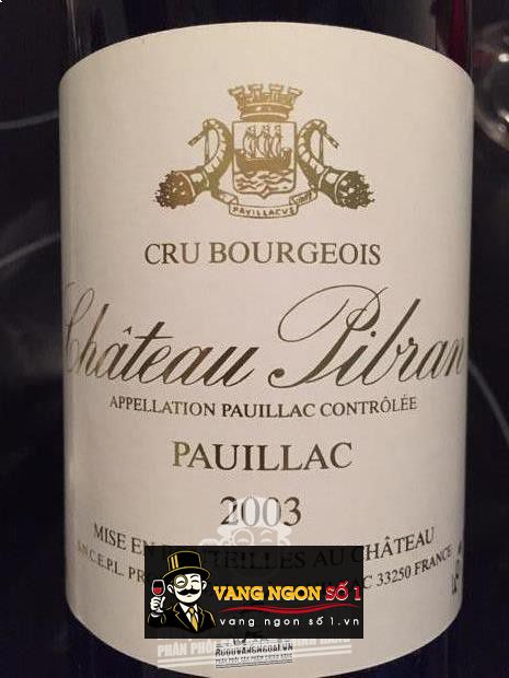Vang Pháp Chateau Pibran Pauillac