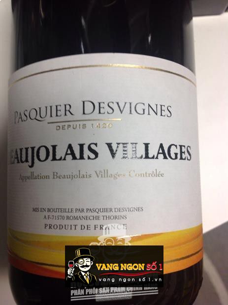 Rượu vang Beaujolais Villages Pasquier Desvignes