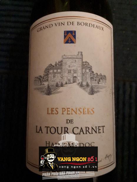 Vang Pháp Les Pensees de La Tour Carnet Haut Medoc