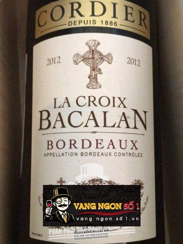 Rượu vang Pháp La Croix Bacalan Merlot Cordier