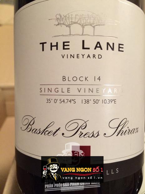 Rượu vang The Lane Vineyard Block 14 Basket Press Shiraz