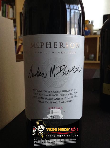 Rượu vang McPherson Family Vineyard (Red - White - Rosé)