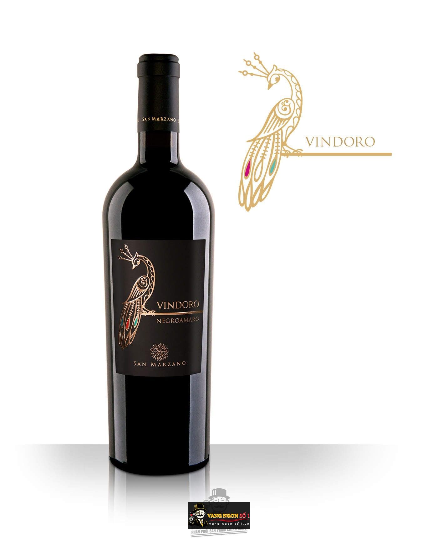 rượu vang con công vindoro negroamaro