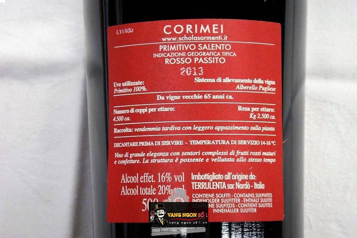 Kết quả hình ảnh cho vang ý corimei