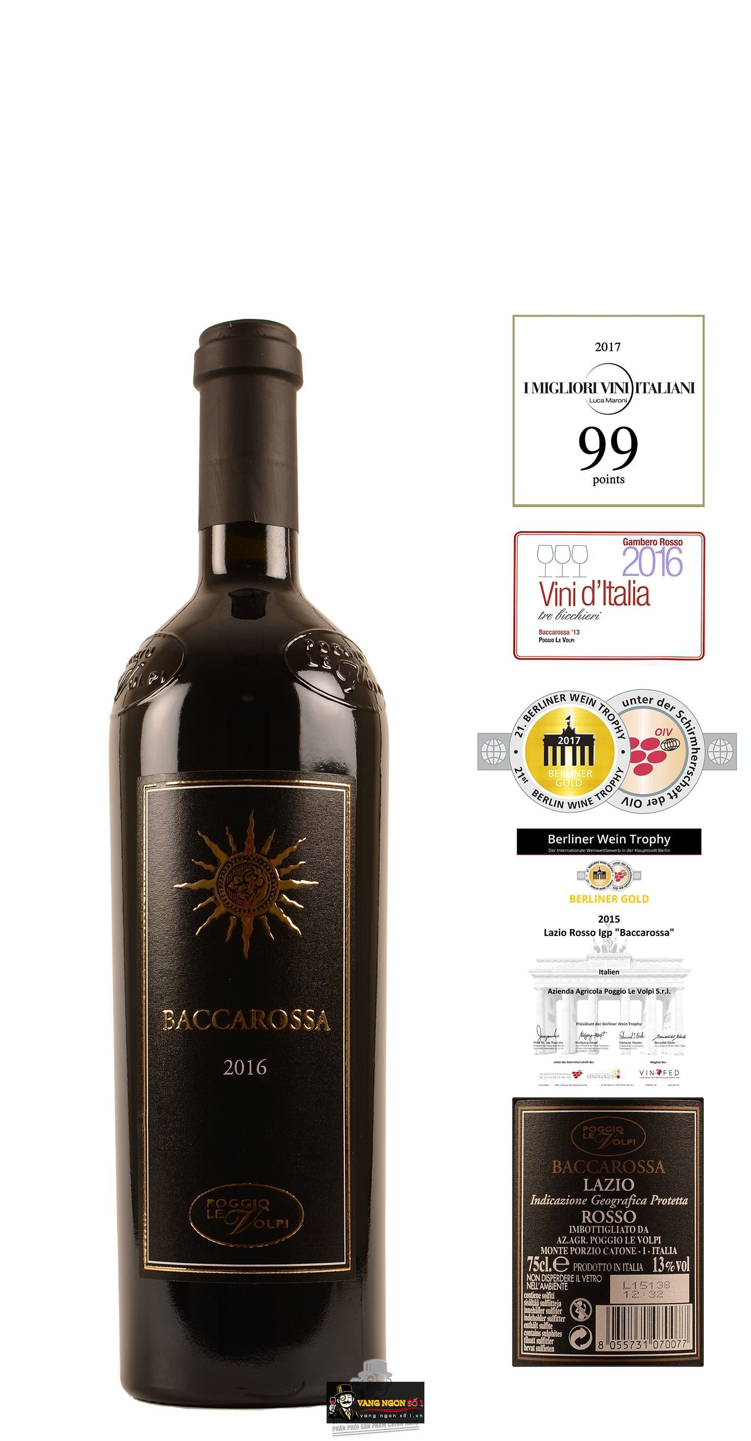 Kết quả hình ảnh cho baccarossa poggio le volpi