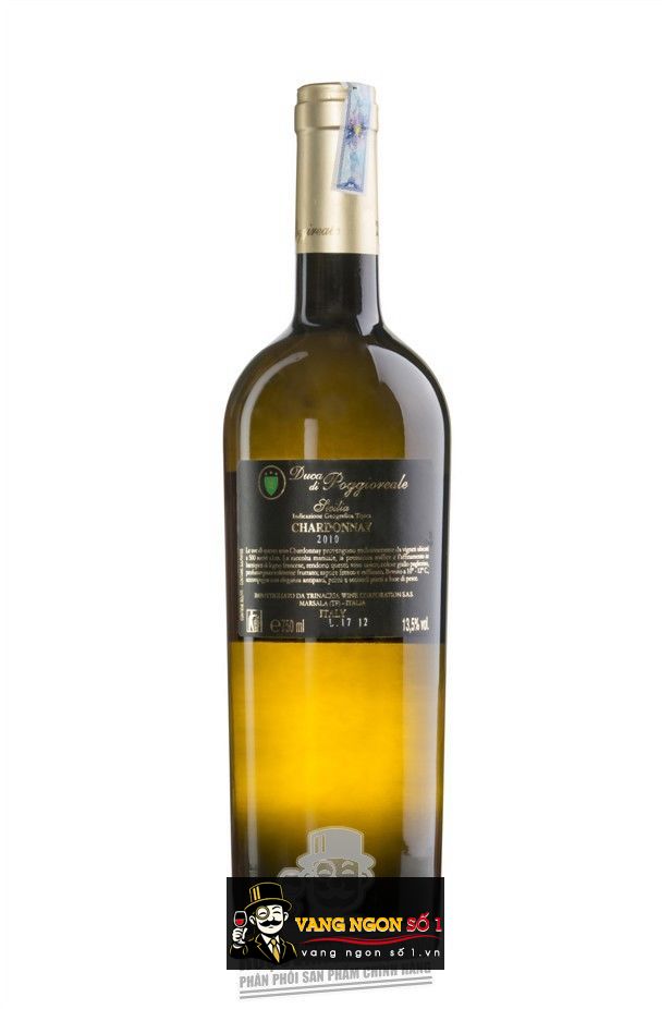 Vang Ý Duca Di Poggioreale Chardonnay 2010