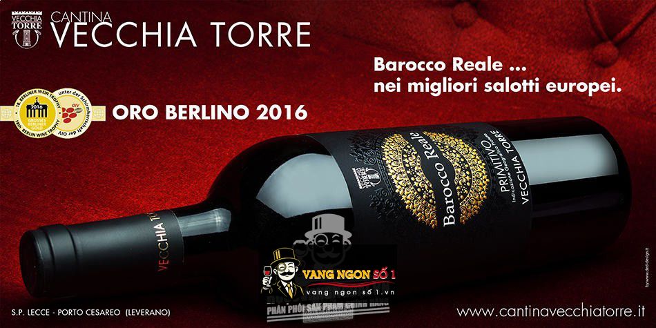 Vang Ý Barocco Reale Primitivo Vecchia Torre