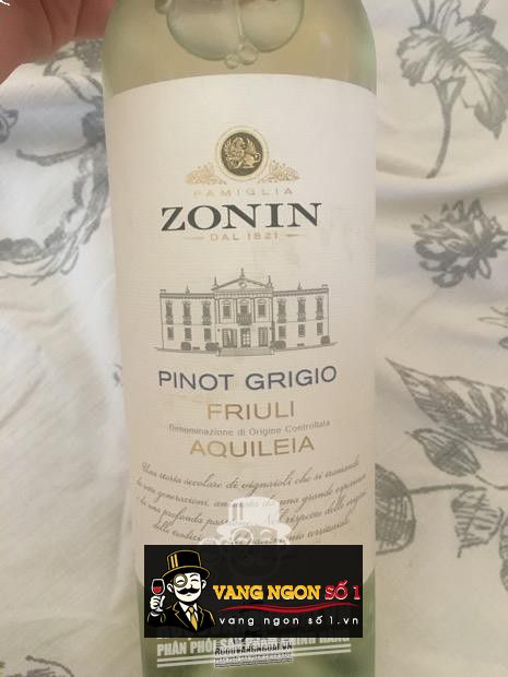 Rượu vang Zonin Classici Pinot Grigio Friuli Aquileia