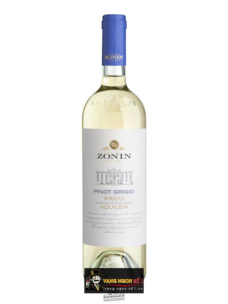 Rượu vang Zonin Classici Pinot Grigio Friuli Aquileia