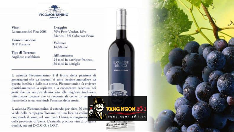 Rượu Vang Ý Lucumone del Fico IGT