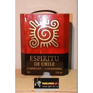 Vang bịch Chile mặt trời ESPIRITU DE CHILE 3 lít