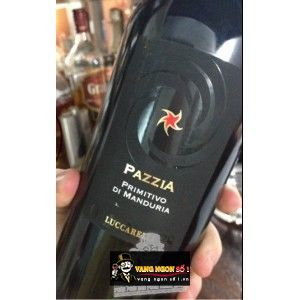 Vang ý PAZZIA Primitivo di Manduria bn1