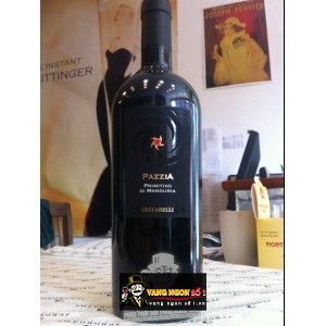 Vang ý PAZZIA Primitivo di Manduria bn3