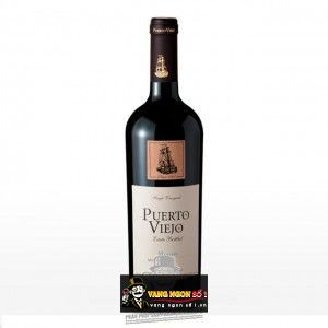 Vang Chile mác gỗ Puerto Viejo Merlot