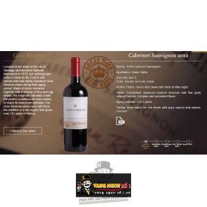 Vang Chile Santa Carolina Gran Reserva Carmenere, Cabernet Sauvignon, syrah bn1