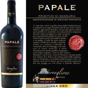 Vang ý PAPALE Primitivo di Manduria bn2
