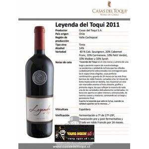 Vang Chile LEYENDA DEL TOQUI Bán Rẻ Nhất bn1
