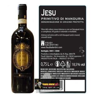 Vang Ý JESU PRIMITIVO DI MANDURIA 18,5 VOL bn1