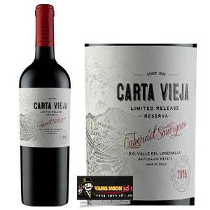 Vang Chile CARTA VIEJA RESERVA CABERNET SAUVIGNON bn1