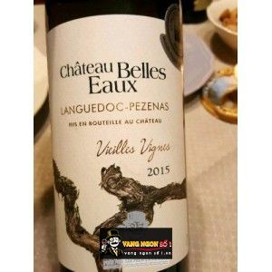 Vang Pháp CHATEAU BELLES EAUX LANGUEDOC PEZENAS VIEILLES VIGNES bn2