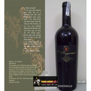 Vang Ý Duca Di Poggioreale Merlot 2005 bn1