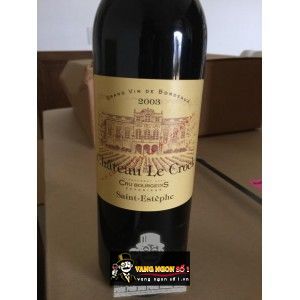 Vang Pháp Chateau Le Crock Cru Bourgeois Saint Estephe bn3