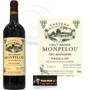 Rượu vang Pháp Chateau Haut Bages Monpelou Pauillac