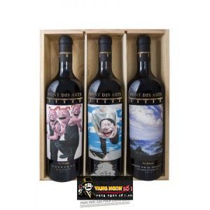 Vang Pháp Pont des Arts Yue Minjun Label Bordeaux bn2
