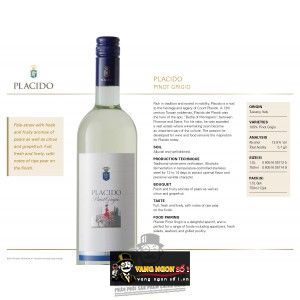 Vang Ý Placido Pinot Grigio Banfi Thượng hạng bn2
