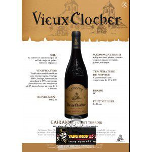 Vang Pháp Cairanne Vieux Clocher bn1