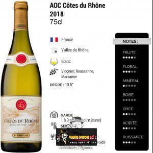 Vang Pháp Cotes du Rhone Guigal White bn2