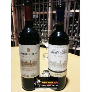 Vang Chile Medalla Real Santa Rita Đỏ - Trắng bn3