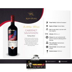 Vang Chile Ravanal Varietal Cabernet Sauvignon chính hãng bn1