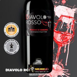 Vang Ý 17 độ Diavolo Rosso Primitivo di Manduria bn2