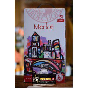 Vang bịch Pháp Vignerons Ardechois Merlot 5l bn2