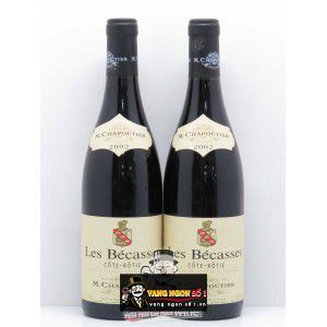 Vang Pháp Les Becasses Cote Rotie MChapoutier bn1