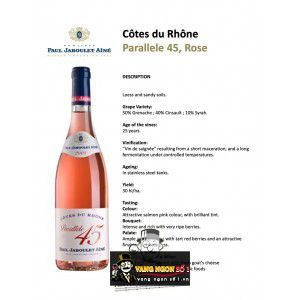 Vang Pháp Parallele 45 Cotes du Rhone Rose bn1